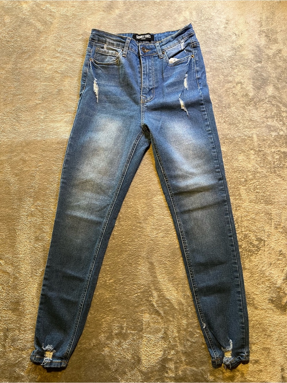 Skinny Fries Jeans in Medium Blue - Sunny Fizz